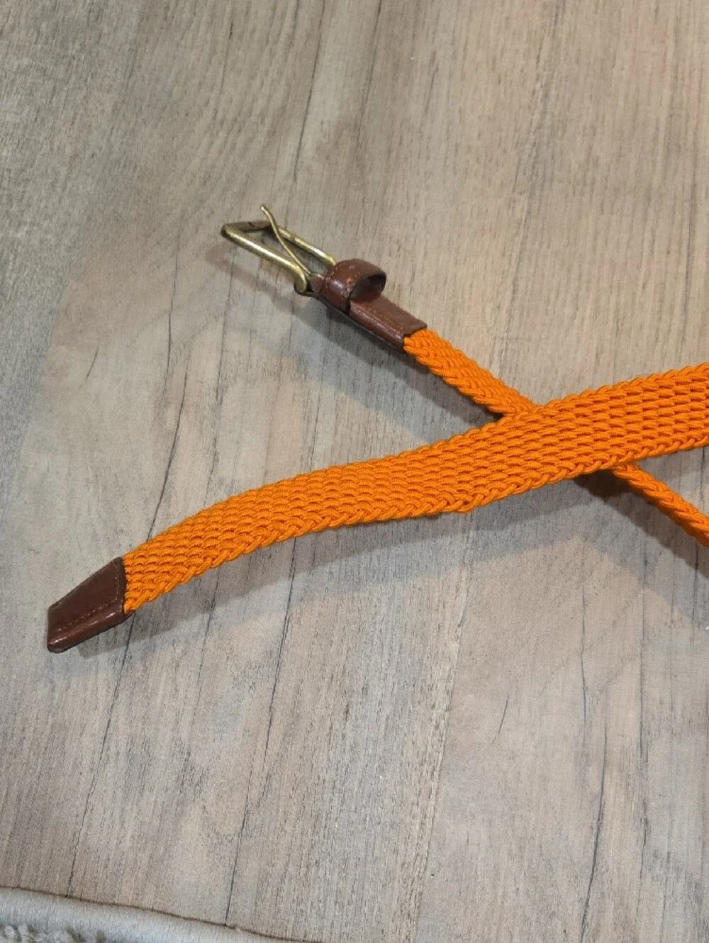 Paul Stuart Orange Woven Stretch Belt!!